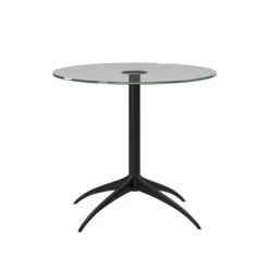 Stressless Small Urban Star Matt Black & Glass Side Table