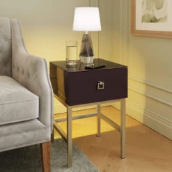 Frank Olsen Lyra Plum Black Lamp Table
