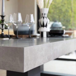 Ingrid Concrete-Effect 220cm Dining Table With Bench & 3 Larvik Black Wishbone Chairs 25 Ingrid Concrete-Effect 220cm Dining Table With Bench & 3 Larvik Black Wishbone Chairs -Housing Units Shop 8c424d04f955d94d9b062a6990ebf56e