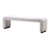 Esme White Boucle Dining Bench -Housing Units Shop 8c4299875194d8990b22e6b0c0a207ae