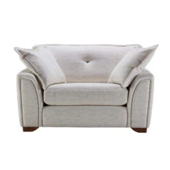 Tianna Avana Cream Fabric Cuddler Sofa