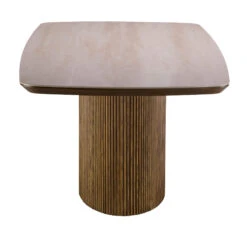 Posada Reeded Travertine Effect Dining Table -Housing Units Shop 8cdb19ba5394659370ba281d5592a3de