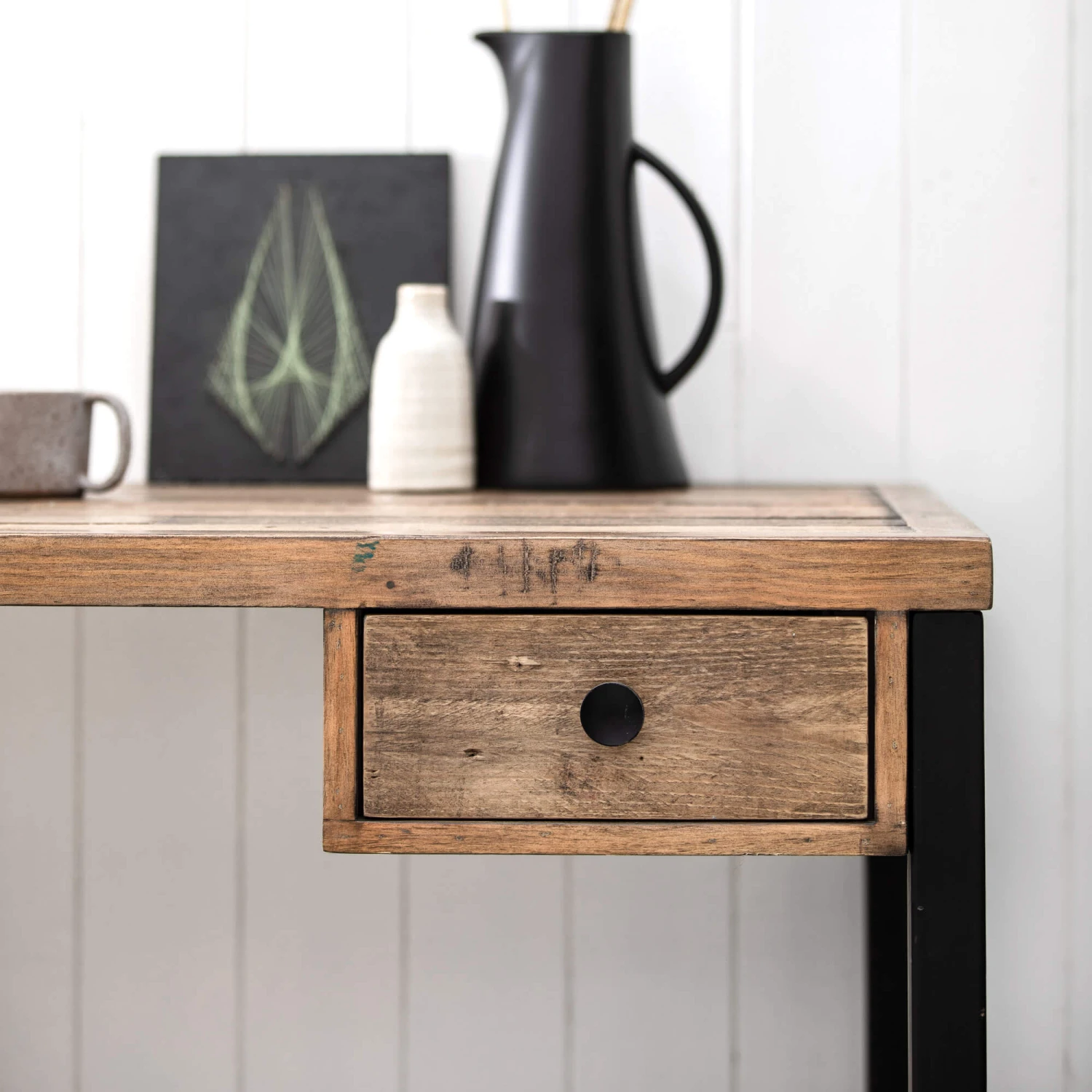 Malmo Reclaimed Timber Rectangular Desk 14 Malmo Reclaimed Timber Rectangular Desk - Image 12