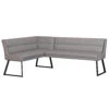 Deco Grey Faux Leather Corner Dining Bench (Right)