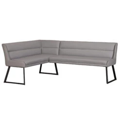 Deco Grey Faux Leather Corner Dining Bench (Right)