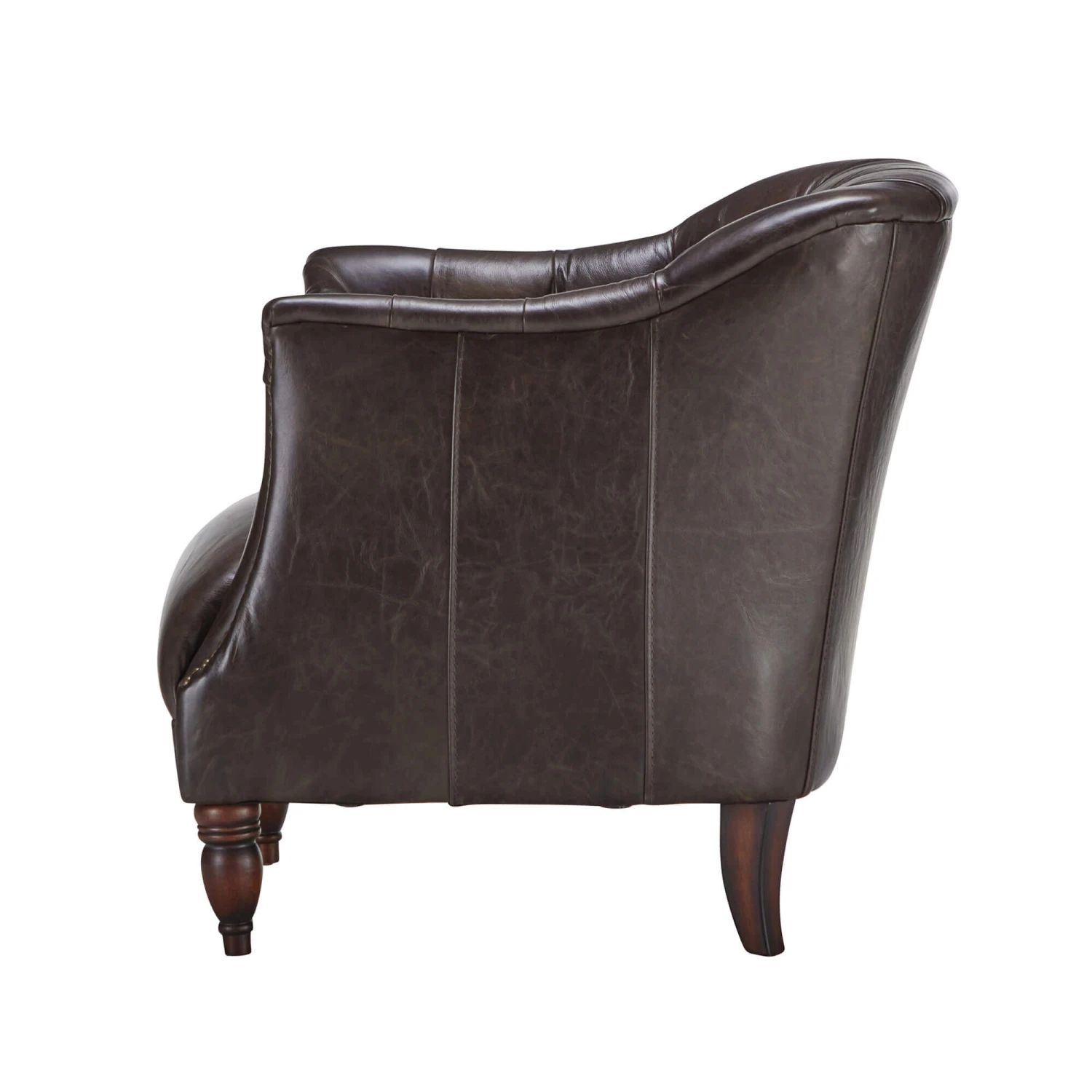 At The Helm Henson Dark Brown Leather Accent Chair 5 At The Helm Henson Dark Brown Leather Accent Chair - Image 3
