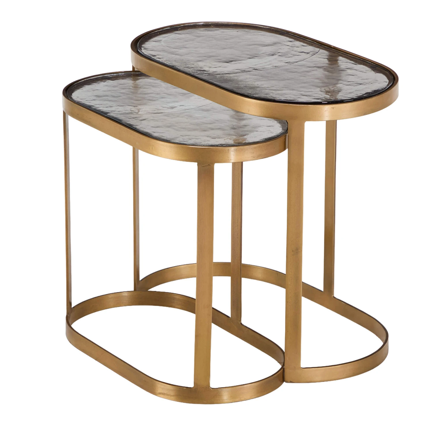 Souk Antique Brass And Glass Nest Of Tables 3 Souk Antique Brass And Glass Nest Of Tables