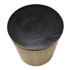 Ivette Round Gold & Black Marble End Table 15 Ivette Round Gold & Black Marble End Table -Housing Units Shop 9182e0d62bbf57fdfb2776d7877fb2ba