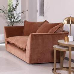 Nomad Dusk Apricot Fabric Snuggler Sofa