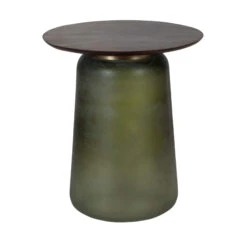 Tryst Green Frosted Glass Coffee Table