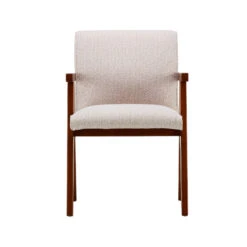 Viviana A-Line Wood & Natural Fabric Accent Chair -Housing Units Shop 9234c570cb19cf1843440a8f1254029d