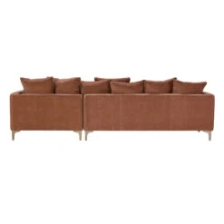 Miranda Dusky Apricot Fabric Large Right Hand Pillow Back Chaise Sofa -Housing Units Shop 943d86cb6621a3c930c8789d8c4432d0
