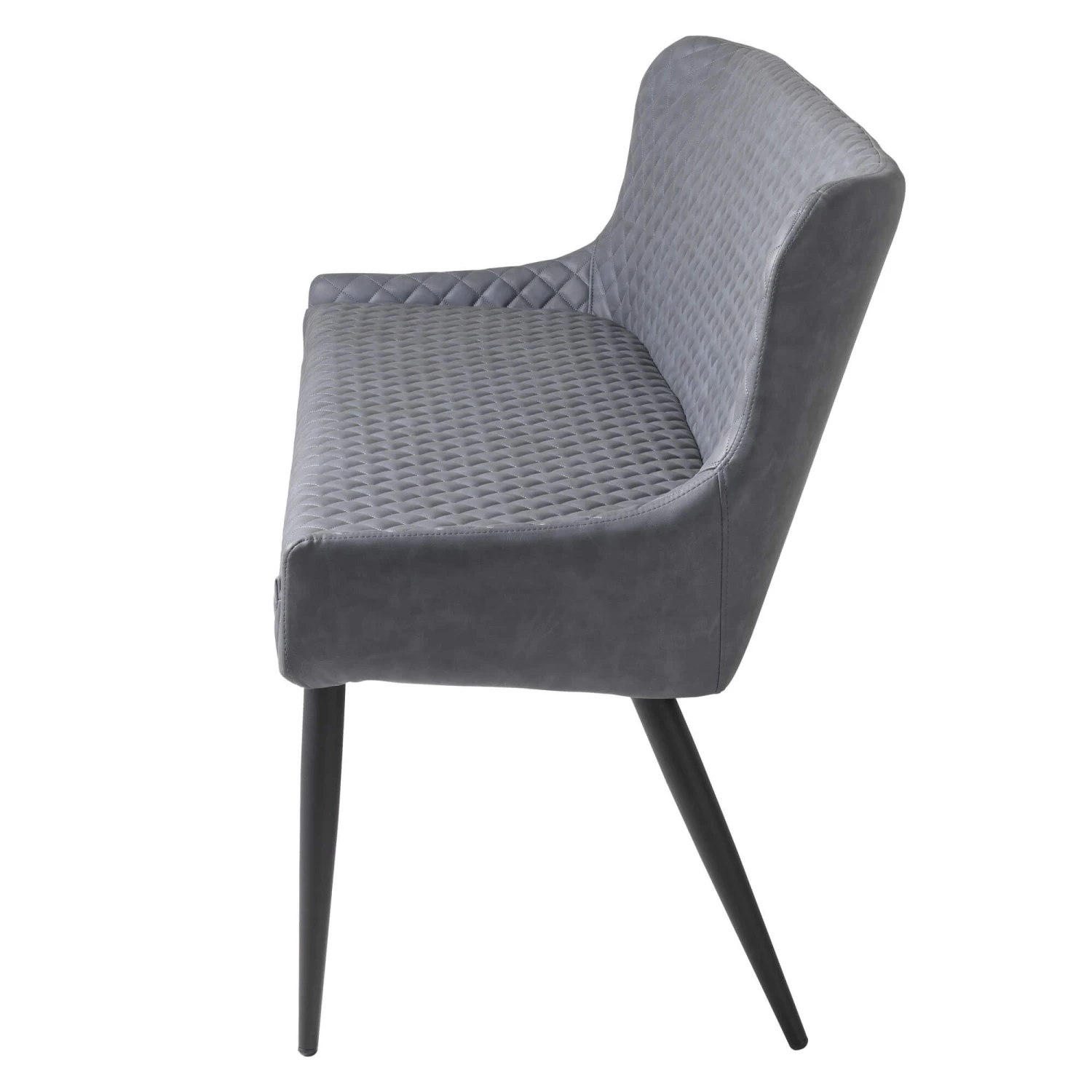 Toby Grey Faux Leather Dining Sofa Bench 5 Toby Grey Faux Leather Dining Sofa Bench - Image 3