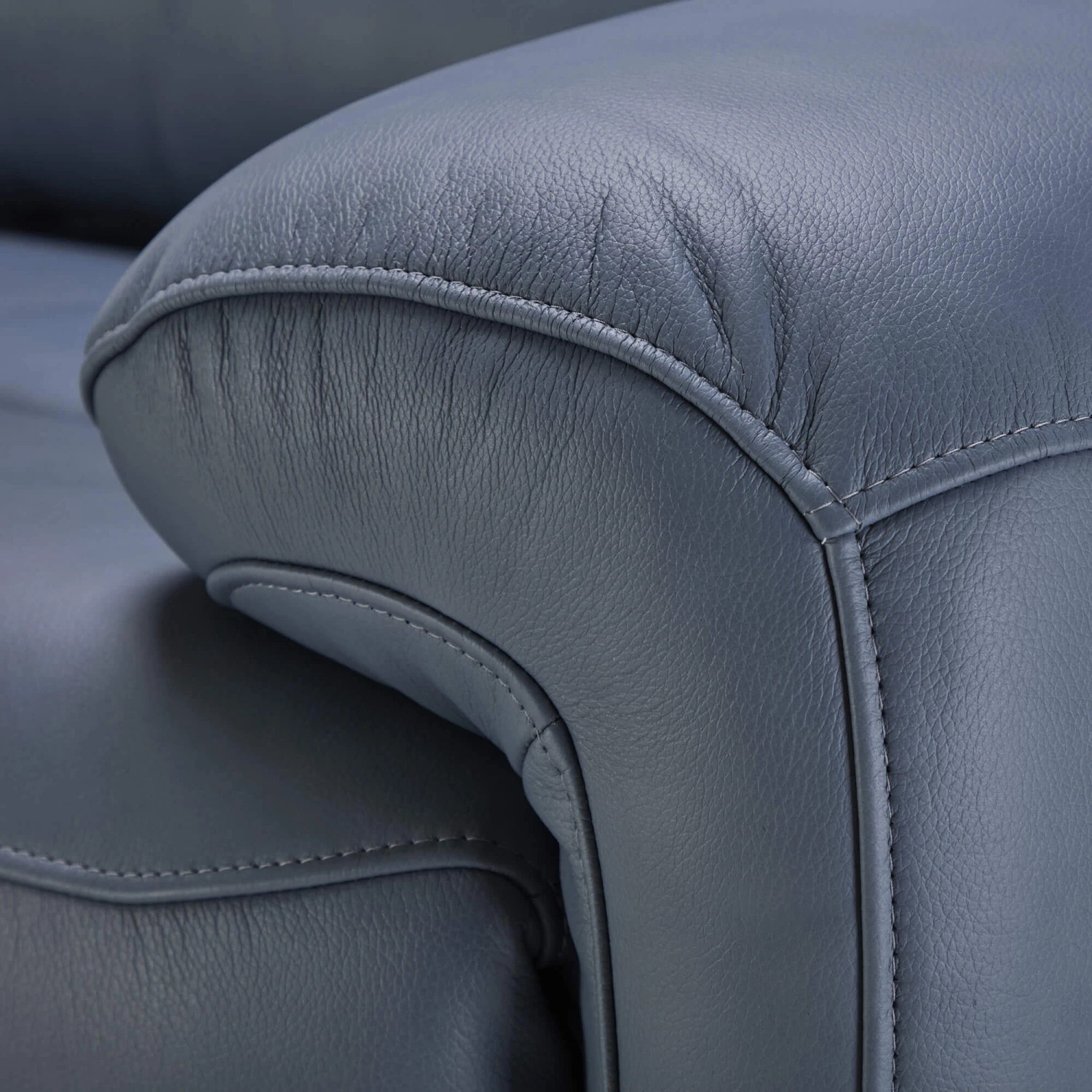 G Plan Hardy Blue Leather 2 Seater Fixed Sofa 9 G Plan Hardy Blue Leather 2 Seater Fixed Sofa - Image 7