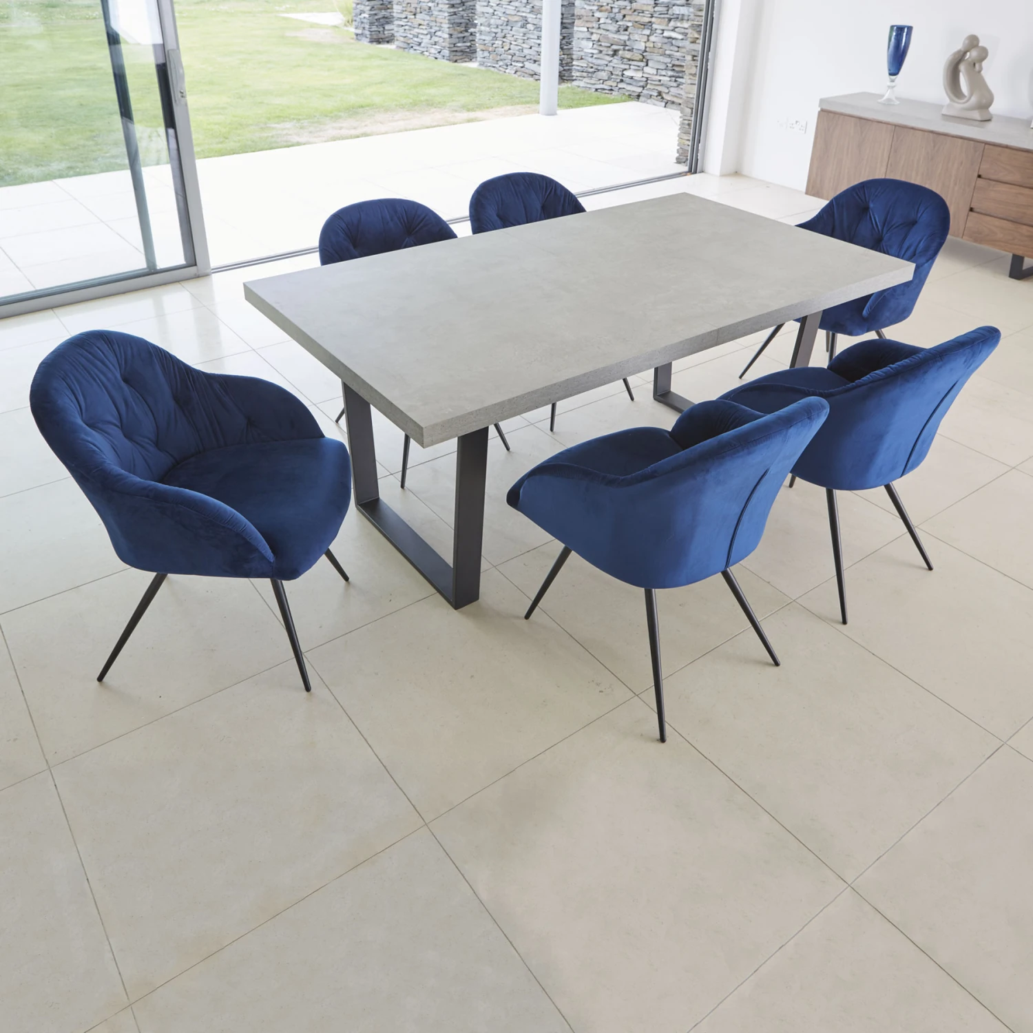 Levante Concrete-Effect 180cm Extending Dining Table 8 Levante Concrete-Effect 180cm Extending Dining Table - Image 6