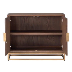 Olivia James Hemingway Mahogany Oak & Gold 2 Door Sideboard -Housing Units Shop 963d94ba83845caaf844f71c9e584a8e