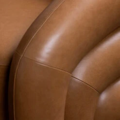 Glass House Arlo Brown Leather Swivel Chair -Housing Units Shop 96a253f117e20f071de5eeab87b3b214