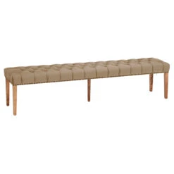 Jacob 200cm Taupe Velvet Straight Dining Bench