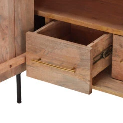 Rochelle Mango Wood & Marble 2 Door Highboard -Housing Units Shop 976ccc565faaa1a44121c9137b87bc0e