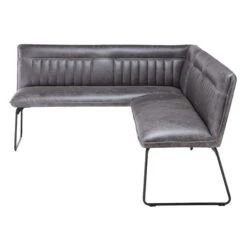 Clarence Grey Faux Leather Right-Hand Corner Dining Bench -Housing Units Shop 989386a9faf2a77938b2c5dcdff2a0f2