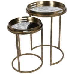 Constellation Map Side Tables Set Of 2