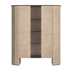 Santori Rounded 2 Door Tall Cream Display Cabinet -Housing Units Shop 9aee665d6005e6170c3fdd68044eed01