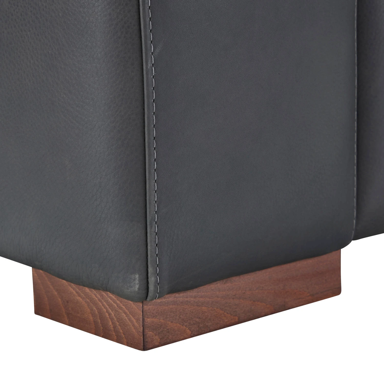 Silvio Charcoal Grey Leather Armchair 7 Silvio Charcoal Grey Leather Armchair - Image 5