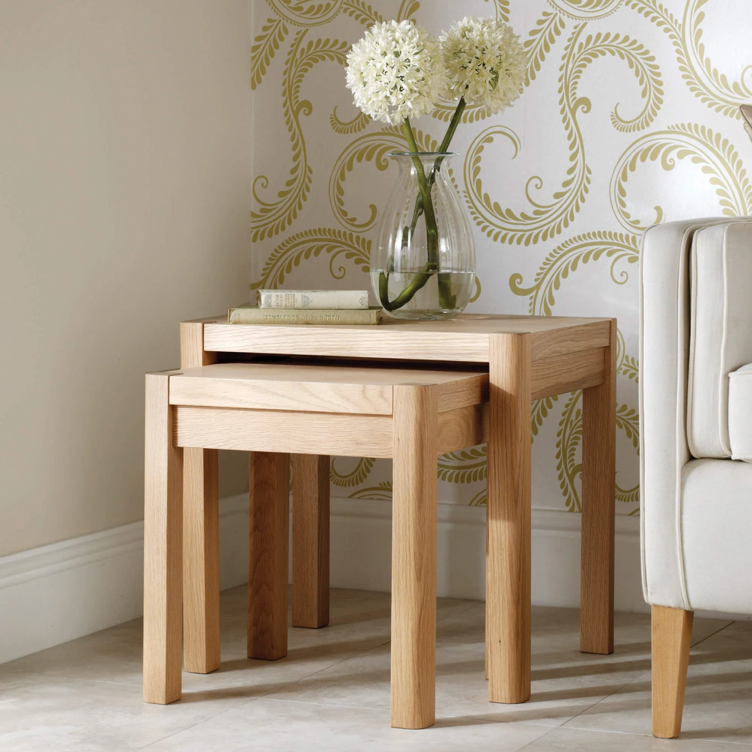 Stockholm Light Oak Nest Of 2 Tables 3 Stockholm Light Oak Nest Of 2 Tables