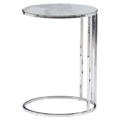 Faro Marble Effect Side Table