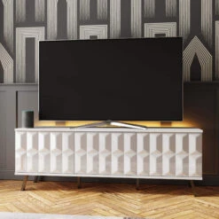 Frank Olsen Elevate White LED And Intelligent Eye TV Unit