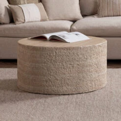 Glass House Miloa Round Textured Coffee Table -Housing Units Shop 9e35e8ded4d83e7cfee1045edaea6095