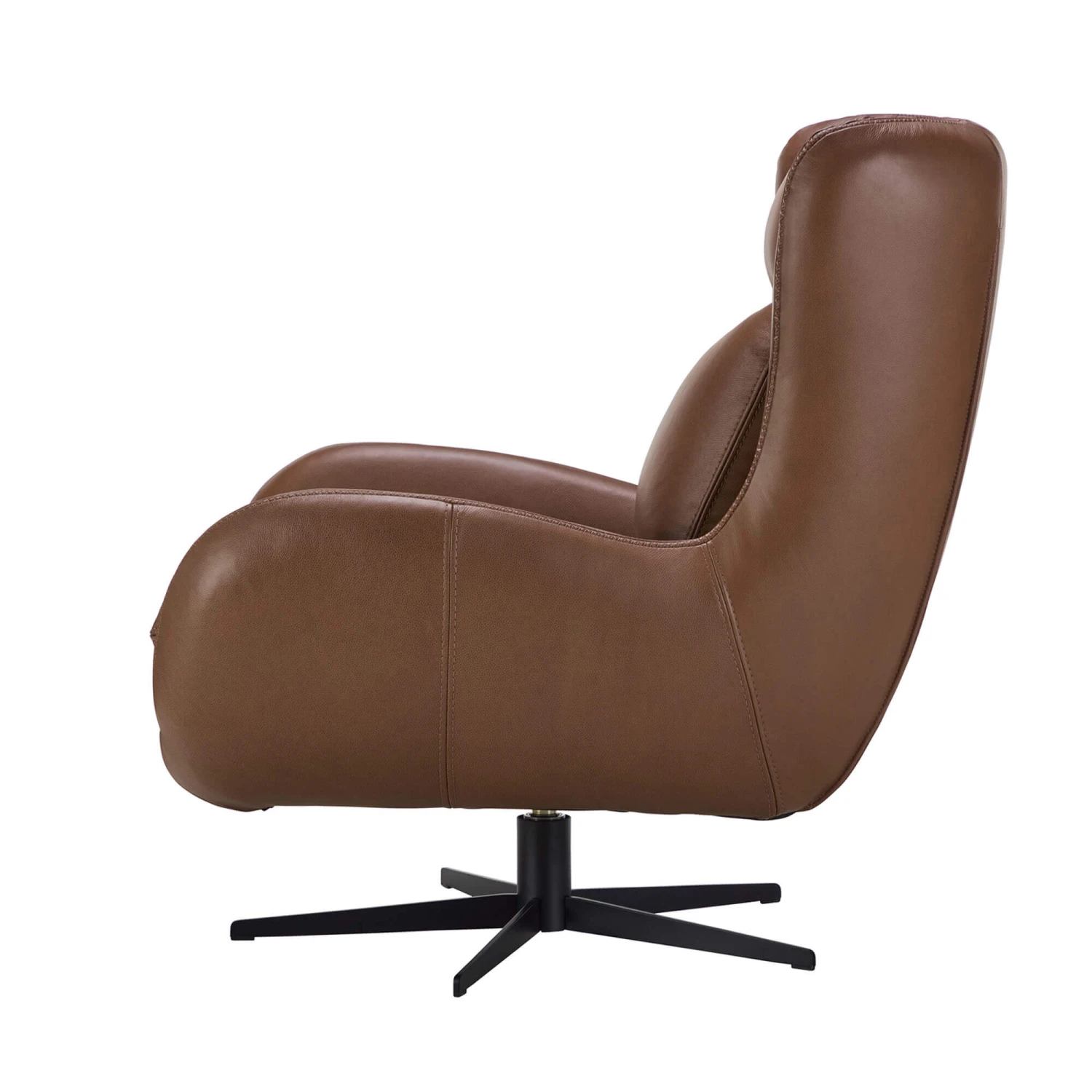 Emilio Tan Brown Leather Swivel Chair 5 Emilio Tan Brown Leather Swivel Chair - Image 3