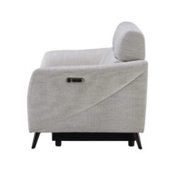 Fiastra White Fabric Power Recliner Loveseat -Housing Units Shop 9ea14c702ac70815b18e97483704f178