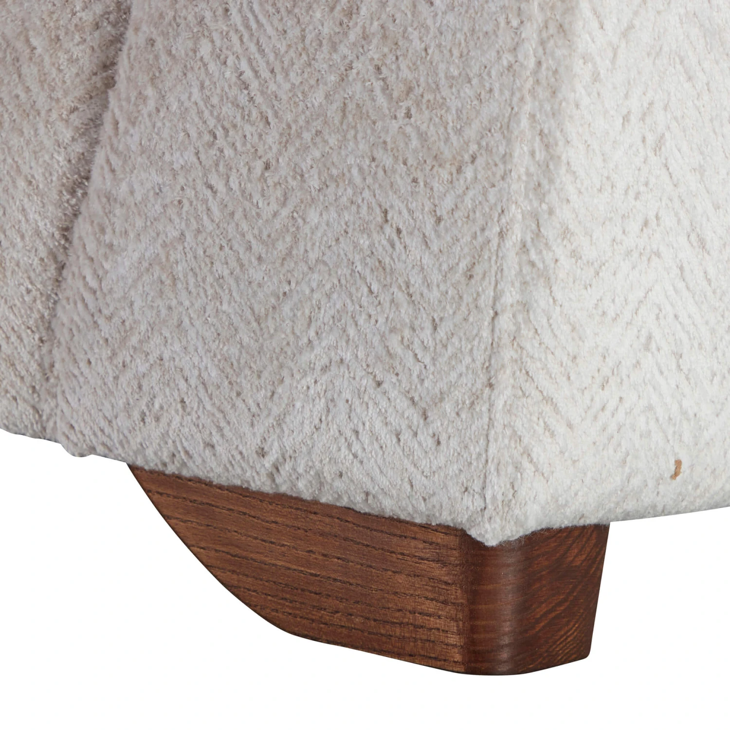 Mackenzie Ivory Chevron Textured Fabric Cuddler Sofa 7 Mackenzie Ivory Chevron Textured Fabric Cuddler Sofa - Image 5