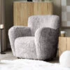 Joanna Dove Grey Faux Sheepskin Accent Chair -Housing Units Shop a5396589acf8977c8523f59883c41db7