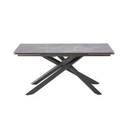 Rossini Extending Dining Table And 6 Toby Light Grey Velvet Dining Chairs -Housing Units Shop a64b7f7f79a654d03a4397913f231ffe