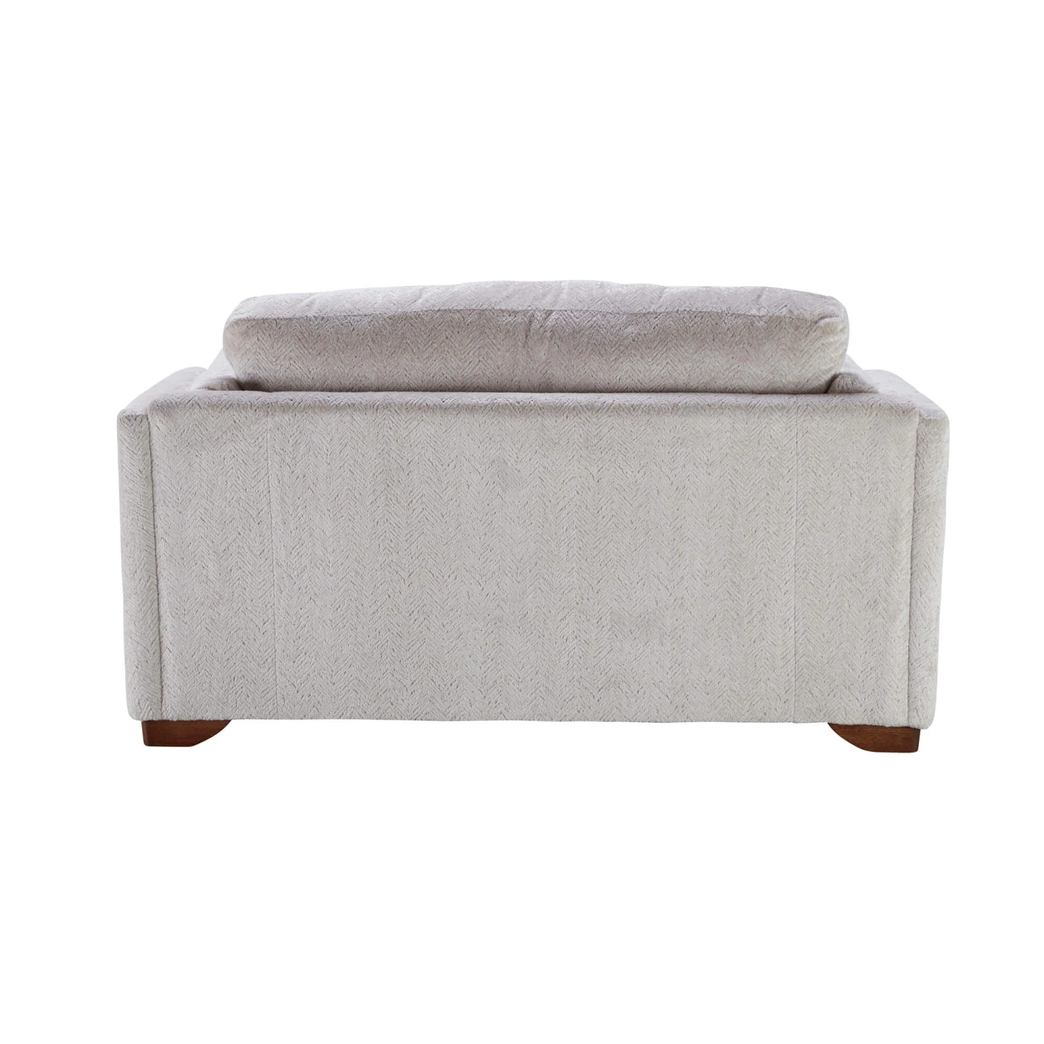 Mackenzie Ivory Chevron Textured Fabric Cuddler Sofa 6 Mackenzie Ivory Chevron Textured Fabric Cuddler Sofa - Image 4
