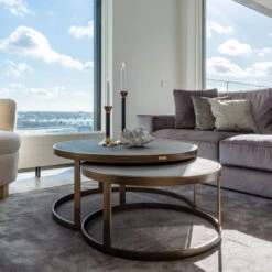 Stellar Set Of 2 Grey Shagreen Coffee Tables -Housing Units Shop a6dc1bd74680abb180a2fd2b3d04b56f