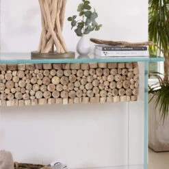 Naturalis Wood And Glass Console Table -Housing Units Shop a7de04dabf711182786411b54bc70050