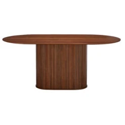 Annika Smoked Oak Slatted 180cm Oval Dining Table With 4 Sandy Desert Dining Chairs -Housing Units Shop a7fc22458fe62c3e1ea74d8c46e80ce1