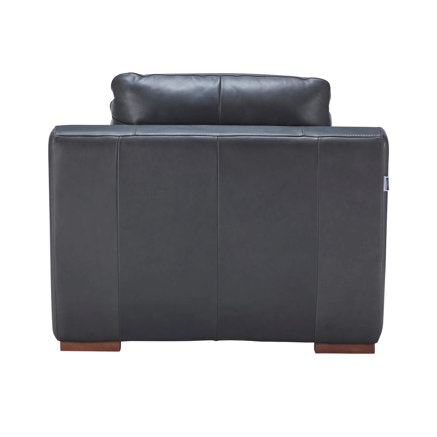 Silvio Charcoal Grey Leather Armchair 5 Silvio Charcoal Grey Leather Armchair - Image 3