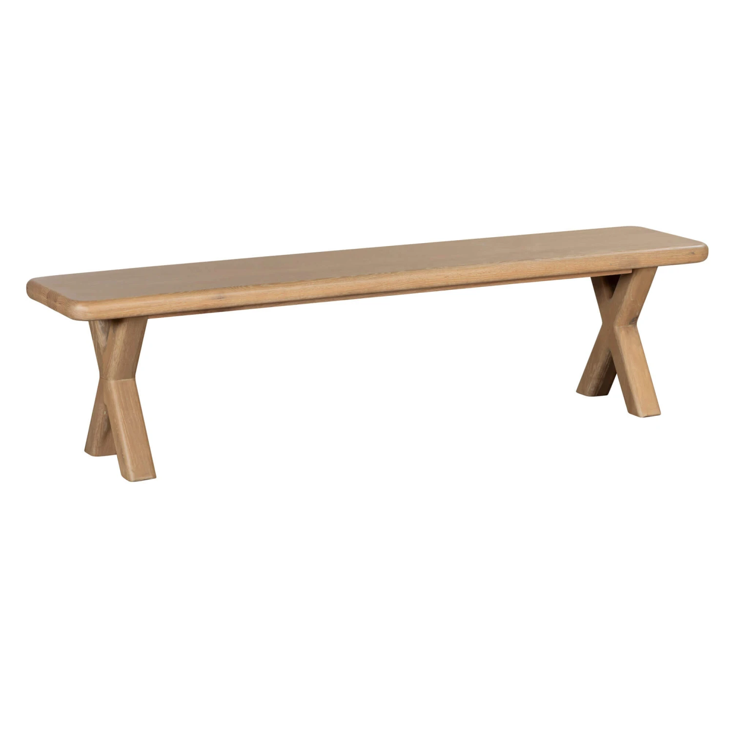Frampton 220cm Rustic Oak Dining Bench 3 Frampton 220cm Rustic Oak Dining Bench