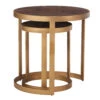 Olivia James Hemingway Mahogany Oak & Gold Nest Of 2 Side Tables 2 Olivia James Hemingway Mahogany Oak & Gold Nest Of 2 Side Tables -Housing Units Shop aa33b1b12e668b3274d544f236cf7be1