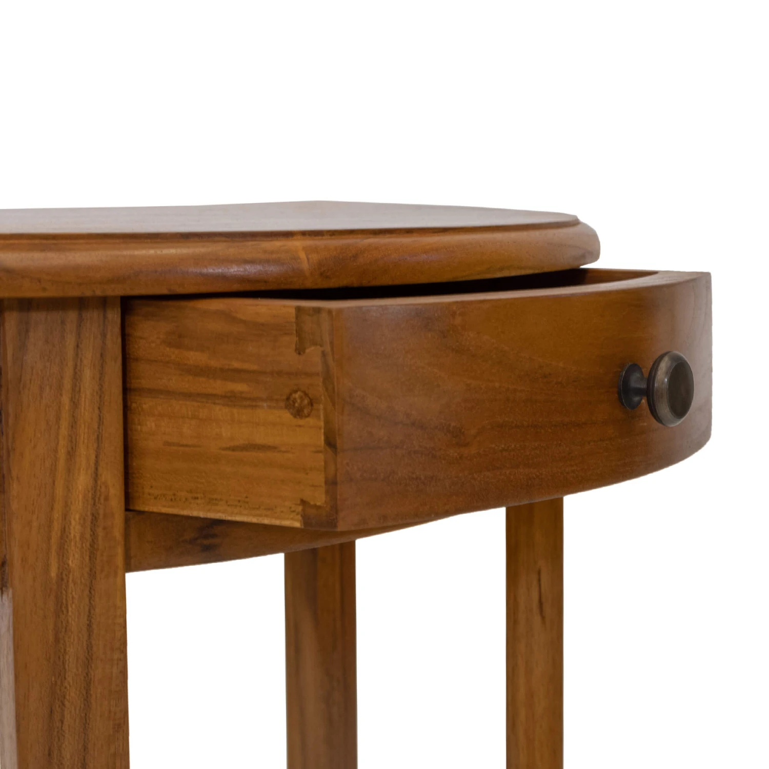 Helena Half Moon Teak Wood Console Table 5 Helena Half Moon Teak Wood Console Table - Image 3