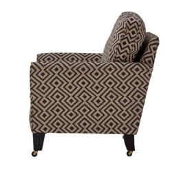 Lucinda Black & Natural Patterned Fabric Accent Armchair -Housing Units Shop abe0d203f7bb49a442872312636d4055