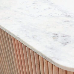 Rochelle Mango Wood & Marble 2 Door Highboard -Housing Units Shop ac60e3de6e26cd11f20b50b0390111ec