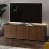 Frank Olsen Intelligent 150cm Black Gloss & Walnut TV Unit -Housing Units Shop aca88bbc335596a2b463d19e0c1b2851