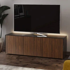 Frank Olsen Intelligent 150cm Black Gloss & Walnut TV Unit