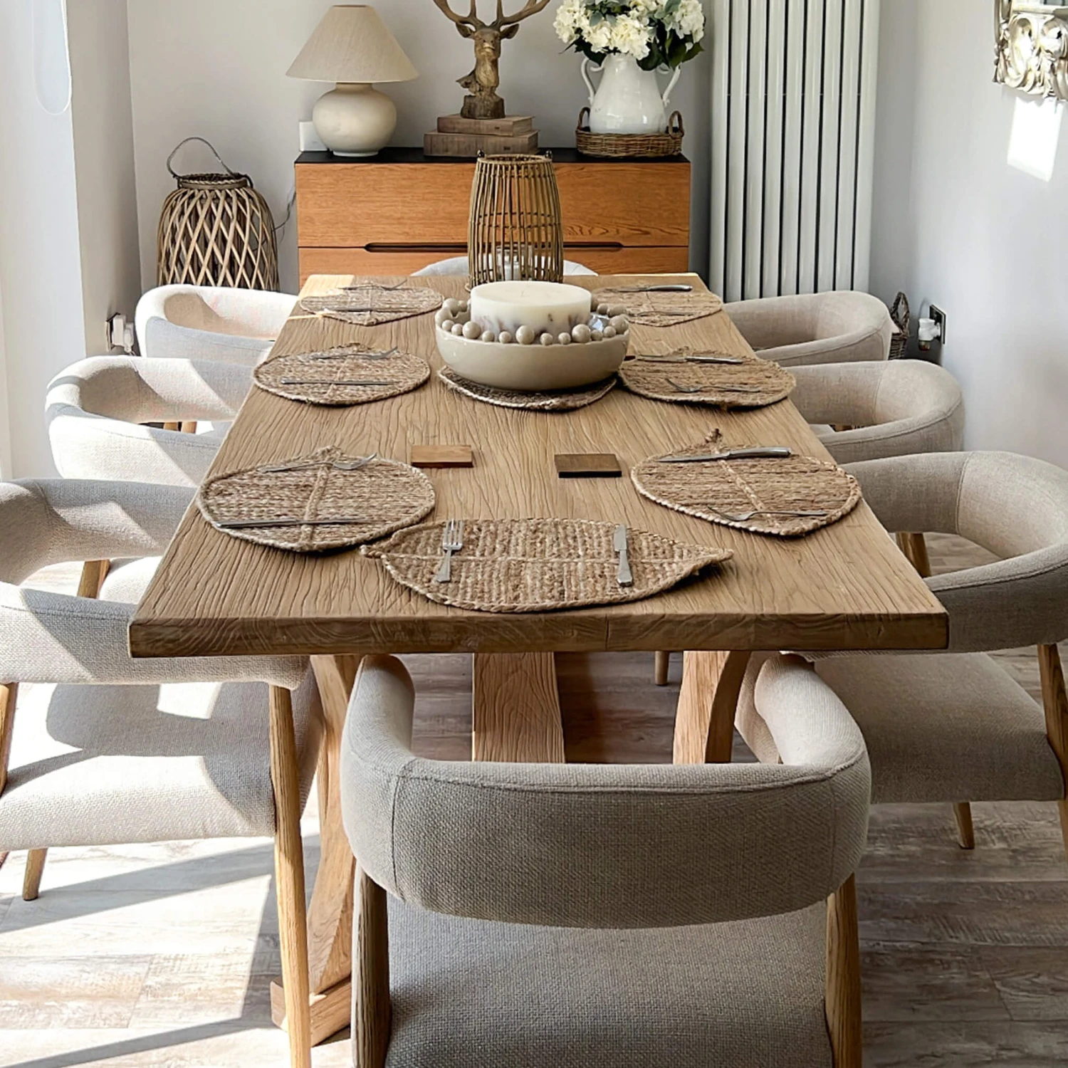 Linea 240cm Elm Wood Dining Table 13 Linea 240cm Elm Wood Dining Table - Image 11