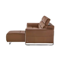 Stressless Emily 2 Seater Right Hand Medium Long Seat Power Recliner Sofa In Velaro Dark Caramel Leather & Polished Chrome -Housing Units Shop aeea69b01aaaa396864fb3ec2eb76850